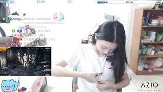 Twitch streamer japanese flashing perfect shape boobs in an exciting way