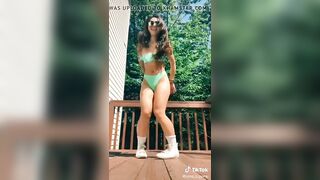 Tik Tok Female: Cute asian american nerd dancing.