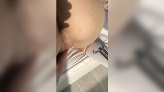 I fuck my stepsister with cancer and cum on her ass. POV