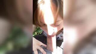 Gorgeous Instagram Model Sucks my Cock Outdoors after Photoshoot + Facial