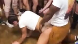 Nasty Nass Humped Infront of People Twerk Grinding on Black Guy