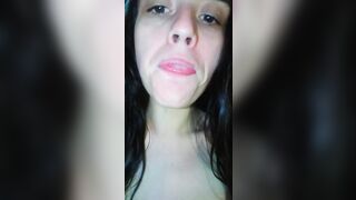 PinkMoonLust has Mouth Spit Drool Fetish Custom Video Order! Paid Slut GAGS HARD to make Saliva Fast