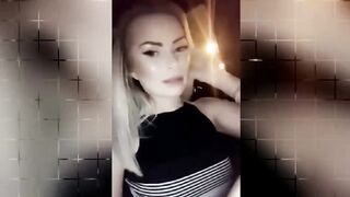 Hot Blonde MILF Dildong Pussy inside Car and Gets really Wet - Snapchat