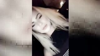 Hot Blonde MILF Dildong Pussy inside Car and Gets really Wet - Snapchat