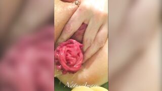 Bathroom Fun. Anal Dildo, Rosebud and Prolapse Masturbation with some Pissing.