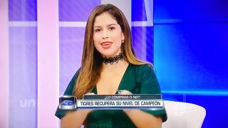 Ana Caty Hernández Goribuena En Minivestido Verde Piernona - YouTube (720p)