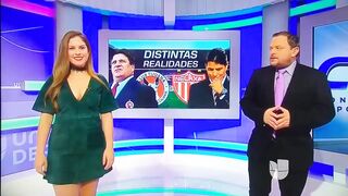 Ana Caty Hernández Goribuena En Minivestido Verde Piernona - YouTube (720p)