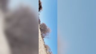 Public Beach Playing with Gfs Pussy until she Cums