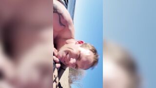 Public Beach Playing with Gfs Pussy until she Cums