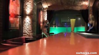 Amateur stripper fucks and grinds in POV at the club