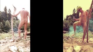 shameless nudist triptych - my shtick