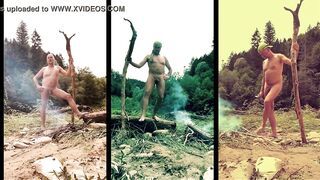 shameless nudist triptych - my shtick