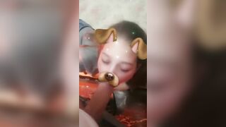 Snapchat filter blowjob