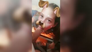 Snapchat filter blowjob