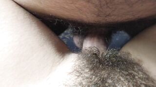 VERY FAST CUM ON HAIRY PUSSY