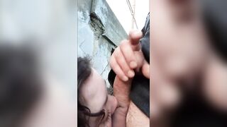 slut friend cheating outside