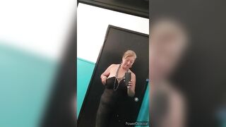 Pissing in a public bathroom. 67yo mature woman.