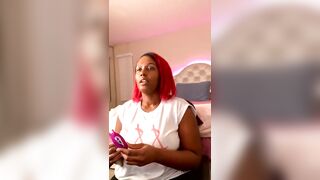 Imani Talks Vibrator. East African American Dominatrix Slut