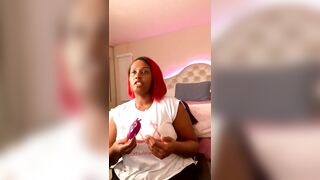 Imani Talks Vibrator. East African American Dominatrix Slut