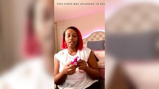 Imani Talks Vibrator. East African American Dominatrix Slut