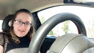 Girl Masturbating in Public in her Car