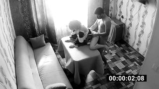 A guy fucks a maid and films her on a hidden camera