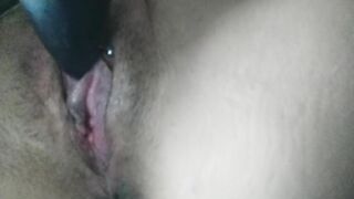 Close up on tight wet pussy play