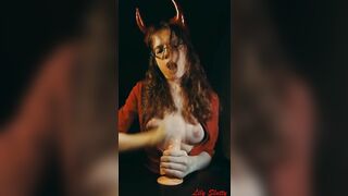 Sexy demon jerks you off on Halloween (Onlyfans video)