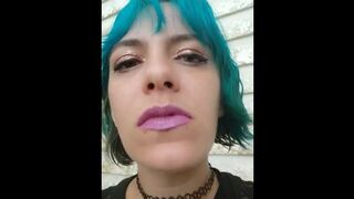 Loser humiliation video, disgusted smoking lady