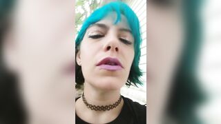 Loser humiliation video, disgusted smoking lady