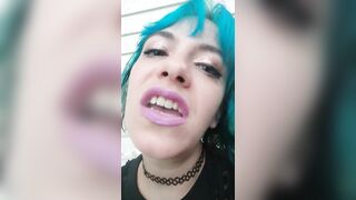 Loser humiliation video, disgusted smoking lady