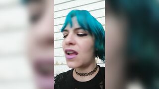 Loser humiliation video, disgusted smoking lady