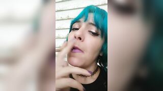 Loser humiliation video, disgusted smoking lady