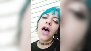 Loser humiliation video, disgusted smoking lady