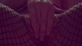 OF Preview: I Caught some Beautiful Sunset Lighting while Masturbating my Wet Pussy thru my Fishnets