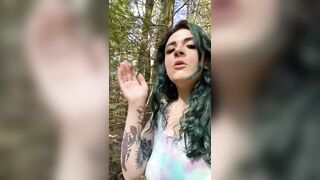 Hiking Adventures SQUIRTING of the Trail and Smoking after I Cum