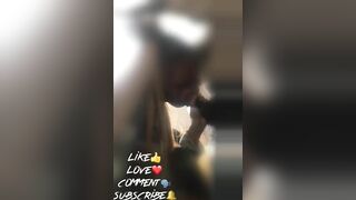 Cheating girlfriend sucks big dick until her boyfriend tries to walk in ????????