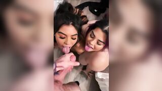 Bisexual Babes Share My Cum POV