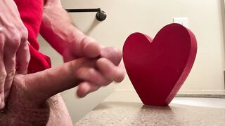 Do you ❤️ my cum? Big heart on blows huge load for Valentines Day