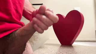 Do you ❤️ my cum? Big heart on blows huge load for Valentines Day