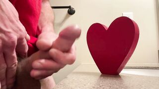 Do you ❤️ my cum? Big heart on blows huge load for Valentines Day