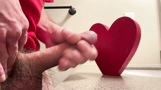 Do you ❤️ my cum? Big heart on blows huge load for Valentines Day