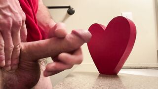 Do you ❤️ my cum? Big heart on blows huge load for Valentines Day