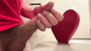 Do you ❤️ my cum? Big heart on blows huge load for Valentines Day