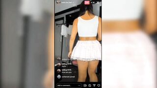 MINI SKIRT TRY ON HAUL LIVE ON INSTAGRAM NO PANTIES (landscape for computers)