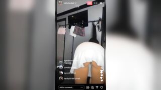 MINI SKIRT TRY ON HAUL LIVE ON INSTAGRAM NO PANTIES (portrait for phones)