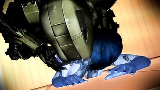 【SEX-MMD】Cortana and Master Chief - Standing Sex Pose【R-18】