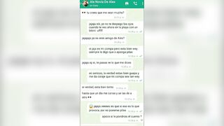 mensajes de whatsapp con la novia de mi amigo antes de cogermela