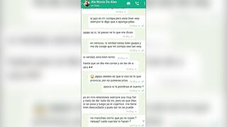 mensajes de whatsapp con la novia de mi amigo antes de cogermela