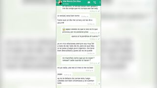 mensajes de whatsapp con la novia de mi amigo antes de cogermela